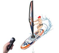 OBEST Telecomandata Vela con Luci LED, 2.4GHZ RC Barca a Vela Simulata, Mai inclinare la Nave, Giocattolo de Piscina Sailboat, Squisite Modello di Barca a Velas Regali per Bambini da 8+ Anni