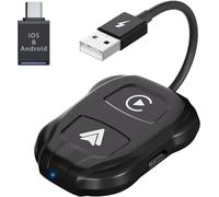 OBEST Ultimo adattatore senza fili per auto CarPlay e Android, 2 in 1 adattatore senza fili per auto Android Carplay Convertito, Plug and Play, compatibile con Android e iOS 10+