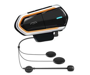 OBEST Videocitofono Bluetooth per moto, supporto doppio citofono/vivavoce automatico/musica HD, cuffie moto, adatto per una varietà di caschi
