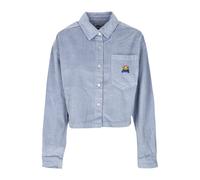 Obey - Maglia a Maniche Lunghe in Velluto con Cappuccio Cropped - - Blouses & Shirts - Donna - Blu - M