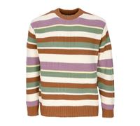 Obey - Maglione a Righe Collo Rotondo Butterscotch Multi - - Knitwear - Uomo - Multicolore - M