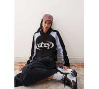 Obey - Polo da calcio nera in maglia con logo-Nero L