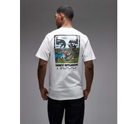 Obey - Sky Face - T-shirt bianca con stampa sul retro-Bianco M