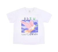 Obey - T-shirt Crop con Colomba della Pace Bianca - - Tops - Donna - Bianco - M