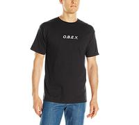 Obey T-shirt da uomo con logo, O.b.e.y. Nero/Nero, M