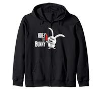 Obey The Bunny Funny Pets Coniglio Carota Felpa con Cappuccio