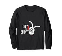 Obey The Bunny Funny Pets Coniglio Carota Maglia a Manica