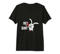 Obey The Bunny Funny Pets Coniglio Carota Maglietta Premium