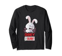 Obey The Bunny Pets Cute Expression Fun Maglia a Manica