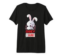 Obey The Bunny Pets Cute Expression Fun Maglietta Premium