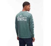 Obey - The Rhythm - T-shirt a maniche lunghe verde con stampa sul retro M