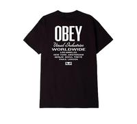 Obey Visual Ind. Worldwide - Maglietta da uomo, Nero , L