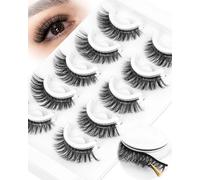Obeyalash Cat Eye Ciglia Autoadesive Lunga Durata Ciglissime Press E Go Autoadesive Eyelashes Natural Look No Glue Preglued Eye Lashes Needed Diy Extension Ciglia at Home (U-705)