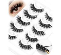 Obeyalash Cat Eye Ciglissime Press E Go Autoadesive Ciglia Finte Senza Colla Self Adhesive Eyelashes 5 Paia Press On Lashes Pre Glued Lashes Diy Lash Extension at Home (U-706)
