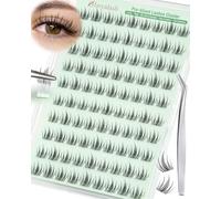 Obeyalash Ciglia Autoadesive Senza Colla Extension Press e go kit Senza Colla Ciglia Finte Ciuffetti Naturali Pre Glue Spiky Cluster Lashes con Pinzette Adatto ai Principianti (Kit-Spiky)