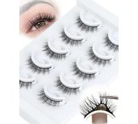 Obeyalash Ciglissime Press E Go Ciglia Press And Go Ciglia Finte 5 Pacchetto Parise Pre Glued Lashes Self Adhesive Eyelashes C Curl Non è Necessaria La Colla Corto Morbido e Confortevole (D02)