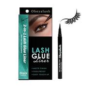 Obeyalash Colla Ciglia Eyeliner per Ciglia Finte Impermeabile Lash Colla Nero Tenuta Forte Eyelash Glue Eyeliner 2 in 1