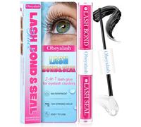 Obeyalash Colla Cils Bond & Seal per Cluster Lashes Lunga Tenuta, 12 ml | Nero Colla per ciglia finte 2 in 1, resistente all'acqua e al sudore, fino a 72 ore, per estensioni fai da te e uso