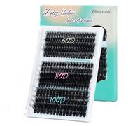 Obeyalash D Curl Extension Ciglia Fluffy Ciglia Finte Ciuffetti 60D+80D+100D Thick Eyelash Clusters 275pcs DIY Volume Extension 10-18mm Lash Clusters Individual Soft and Reusable
