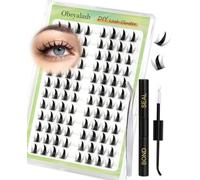Obeyalash Kit Extension Ciglia Manga - DIY Lashes Extensions Kit 12mm Cluster Lashes D Curl Extension Ciglia Ciuffetti With Spikes Lash Clusters Use at Home (Manga)