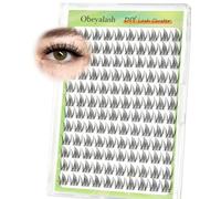 Obeyalash Manga Extension Ciglia Finte Ciuffetti 120pcs Wispy Lashes Cluster D Curl Individual Eyelashes 12mm Ciuffi Ciglia Finte Invisible Band Reusable at Home (Manga Eye)