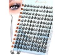 Obeyalash Manga Kit Ciglia Extension, Ciglia Finte Ciuffetti a Grappolo 10mm 11mm 12mm 13mm mix DIY Lashes Cluster con Pinzette (K004)