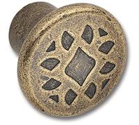 OBF 73 7075 36 - Pomello per cassetti Grimme Djerba, diametro 35 mm, rotondo, appiattito, profondità 29 mm