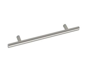 OBF Grimme 8514210192 - Maniglia per mobili Cristo (Barell), diametro 12 mm, larghezza 272 mm, manico in acciaio inox spazzolato, argento, distanza tra i fori 192 mm