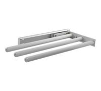 OBF Grimme Pluto 03 0357 47 - Portasalviette allungabile a 3 bracci per cucina, in alluminio ET 325 mm, lunghezza 325 mm, colore: argento opaco anodizzato