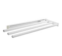 OBF Grimme Pluto 03 0358 10 Porta Strofinacci Rivestito Bianco Estensibile 3 Bracci per Cucina ET 444 mm Alluminio, Lunghezza 444 mm