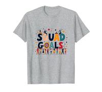 Obiettivi della Squadra: Motivazione del Lavoro di Squadra Maglietta, Uomo, Grigio Melange, 5XL