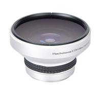 Obiettivo aggiuntivo Fisheye super sottile da 37 mm 0,25X, lega di alluminio 2 parti Macro rimovibile Macro Ripresa ravvicinata Effetto fisheye Ampio obiettivo Obiettivo fotografico in vetro ottico