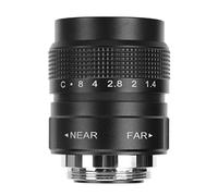 Obiettivo CCTV F1.4 da 25 Mm, Obiettivo per Fotocamera con Attacco C Alloggiamento in Lega di Alluminio Obiettivo per Pellicola con Attacco C per Bar, Negozi, Parcheggi, Case (Nero)