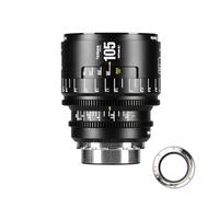 Obiettivo cinematografico manuale professionale full frame 7artisans 105 mm T2.1 serie Infinte, compatibile con attacco PL per fotografia e riprese video, nero