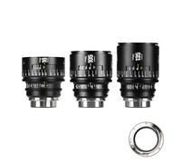 Obiettivo cinematografico manuale professionale full frame 7artisans 16 mm T2.5/105mm T2.1/135mm T2.4 serie Infinte, compatibile con attacco PL per fotografia e riprese video, nero