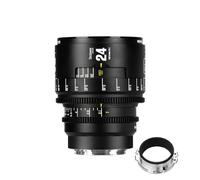 Obiettivo cinematografico manuale professionale full frame 7artisans 24 mm T2.1 serie Infinte, compatibile con attacco EF per fotografia e riprese video, nero