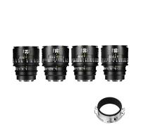 Obiettivo cinematografico manuale professionale full frame 7artisans 2435/50/85 mm T2.1 serie Infinte, compatibile con attacco EF per fotografia e riprese video, nero