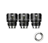 Obiettivo cinematografico manuale professionale full frame 7artisans 35/50/85 mm T2.1 serie Infinte, compatibile con attacco PL per fotografia e riprese video, nero
