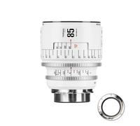 Obiettivo cinematografico manuale professionale full frame 7artisans 85 mm T2.1 serie Infinte, compatibile con attacco PL per fotografia e riprese video, bianco