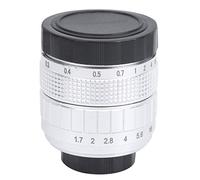 Obiettivo con Messa a Fuoco Fissa con Attacco C da 35 Mm F1.7 per Accessorio per Fotocamera Mirrorless per Film TV e Televisione (SILVER)