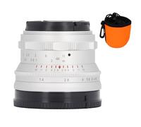 Obiettivo con Messa a Fuoco Manuale Full Frame, Obiettivo per Ritratto con Ampia Apertura da 35 Mm F1.4 per Fotocamera E Mount per Fotocamera A7 A7II A7R A7RII X-3 NEX-3N (WHITE)