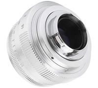 Obiettivo da 35 Mm F1,6 Attacco C con Messa a Fuoco Fissa Manuale Ad Ampia Apertura per Ritratti, Accessorio per Fotocamera di Alta qualità (Argento)