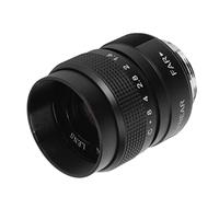 Obiettivo della Fotocamera con Attacco C, Alloggiamento in Alluminio Resistente Trasparente Ottica Avanzata Regolazione Manuale Obiettivo della Fotocamera F1.4 da 25 Mm a Bassa Distorsione per Barra