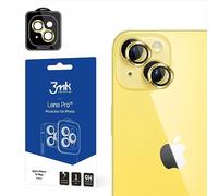 Obiettivo della fotocamera in vetro temperato per iPhone 14 Plus - 3MK Lens Protection Pro giallo