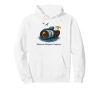 Obiettivo della Fotocamera Observe Respect Capture Eagle Felpa con Cappuccio
