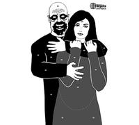 Obiettivo di grandi dimensioni Zombie Hostage Target, 53 x 84 cm, carta 120 g/m² (40 pezzi)