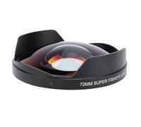 Obiettivo Fisheye Grandangolare HD 72mm 0,3X, Obiettivo Super Fisheye con Paraluce di Ricambio per Videocamere, Lente Aggiuntiva Ad Alta applicabilità per Obiettivi Fotografici