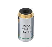 Obiettivo infinito 4X per microscopio per filettatura rms infinito (20X) | Ingrandimento 4X, corretto all'infinito, per filettatura rms da 20,2 mm, compatibile con molti modelli