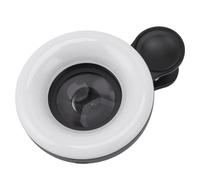 Obiettivo macro 15X con luce regolabile per smartphone - Luce di riempimento 2800-6500K, clip facile per fotografia e registrazione video (Nerone)