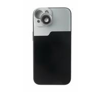 SYSTEM-S Lente macro 30x filtro microscopio con custodia nera per iPhone 13